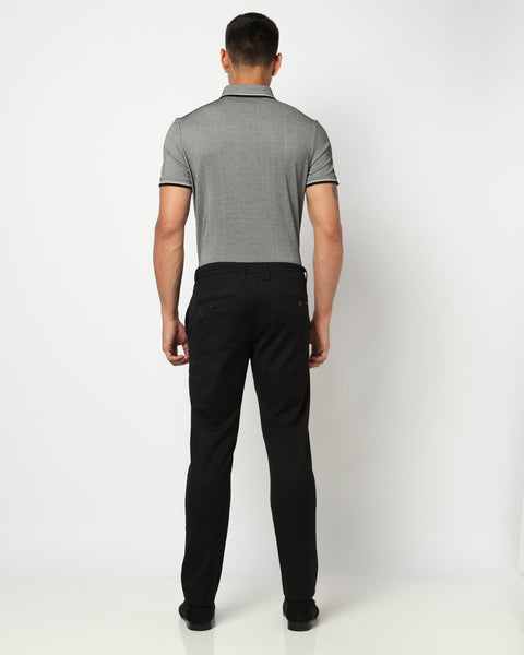 Black Slim Fit Men's Trouser - Trouser - 250640366