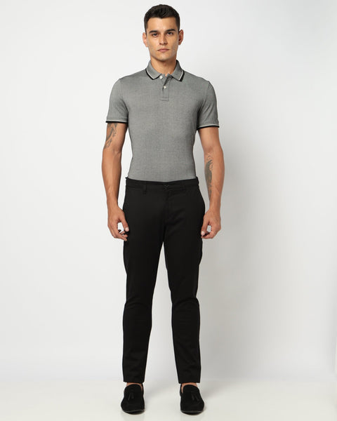 Black Slim Fit Men's Trouser - Trouser - 250640366
