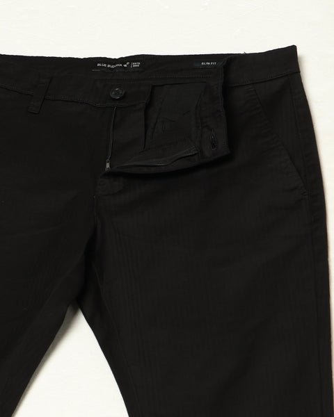 Black Slim Fit Men's Trouser - Trouser - 250640366