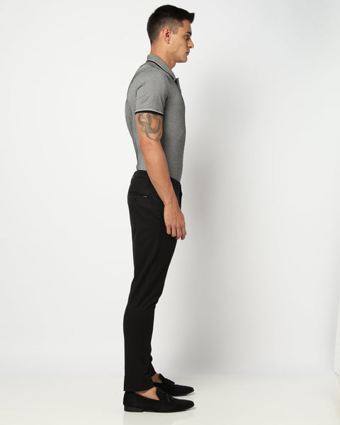 Black Slim Fit Men's Trouser - Trouser - 250640366