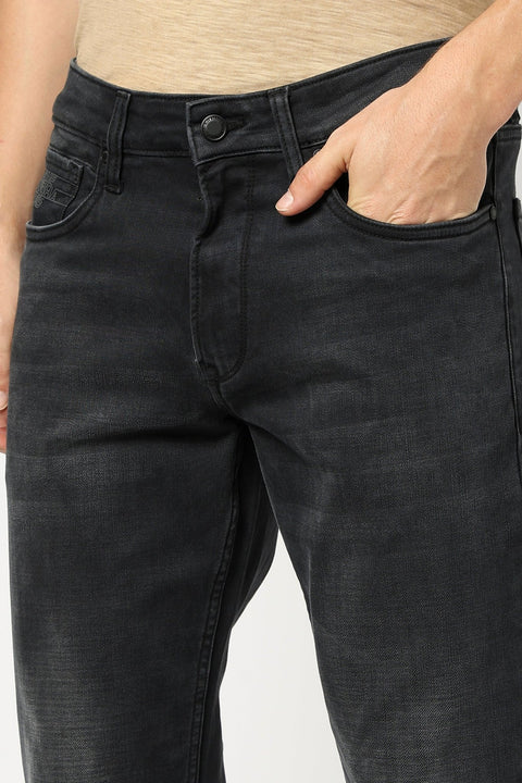 Black Straight Fit Denim - Denim -
