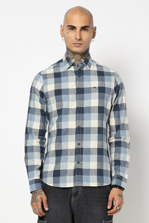 BLUE BUFFALO CHECKERED TAILORED FIT SHIRT-Shirts - 250631467