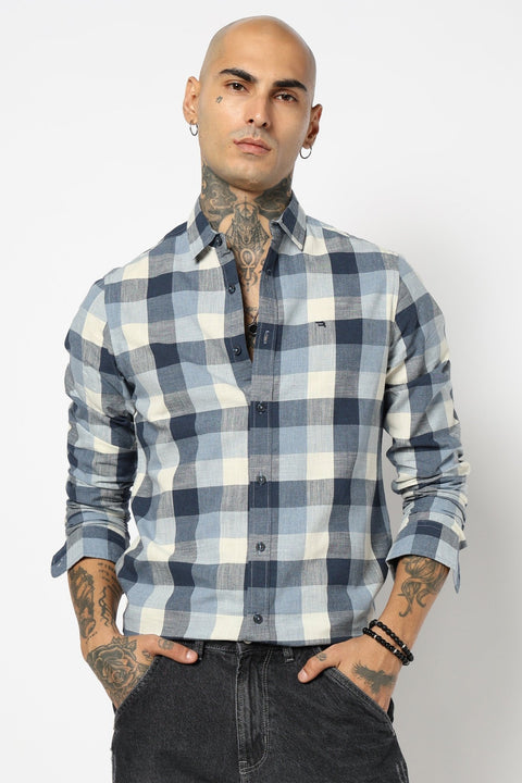 BLUE BUFFALO CHECKERED TAILORED FIT SHIRT-Shirts - 250631467