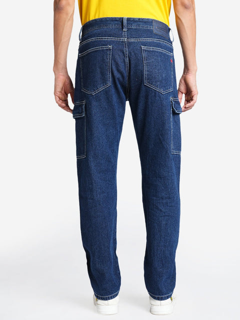 Blue Relax Fit Cargo Pants - Cargo - 240110041