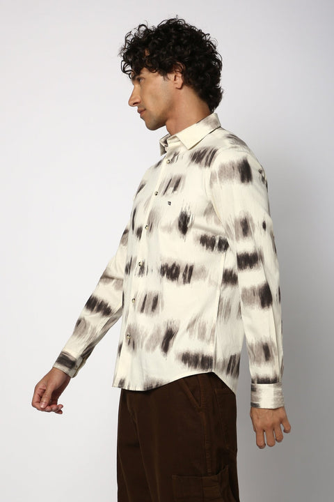 Brown Over All Printed Shirt - Shirt - 241129718