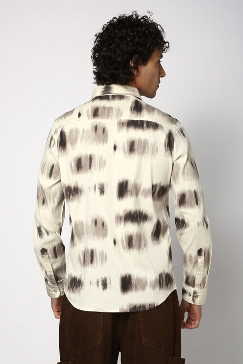 Brown Over All Printed Shirt - Shirt - 241129718