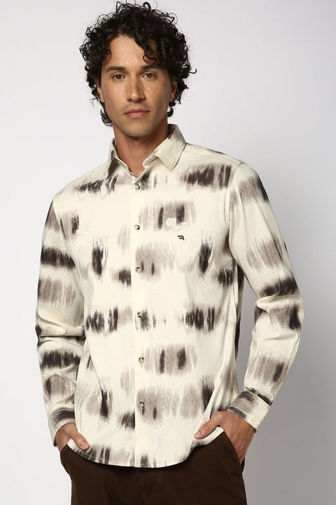 Brown Over All Printed Shirt - Shirt - 241129718