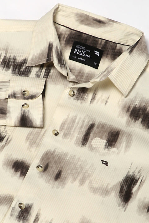 Brown Over All Printed Shirt - Shirt - 241129718