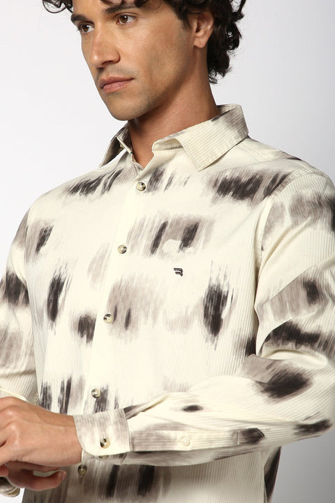 Brown Over All Printed Shirt - Shirt - 241129718