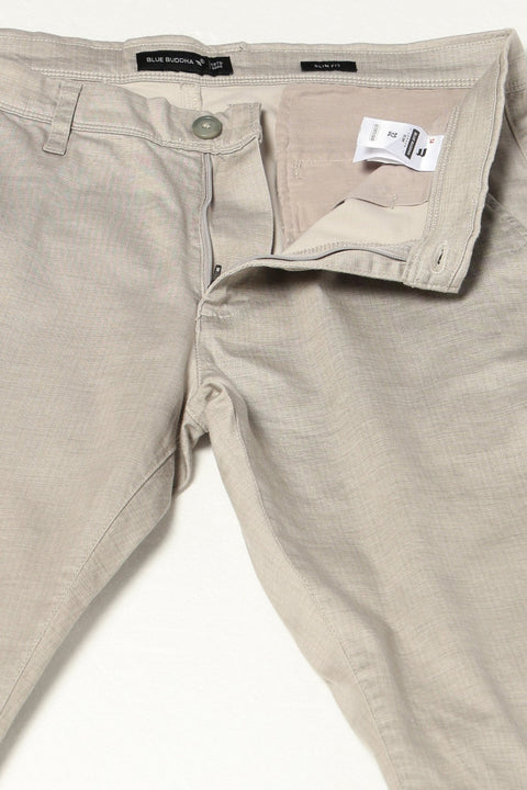 BROWN PLAIN SLIM FIT TROUSER - Trousers - 250740581