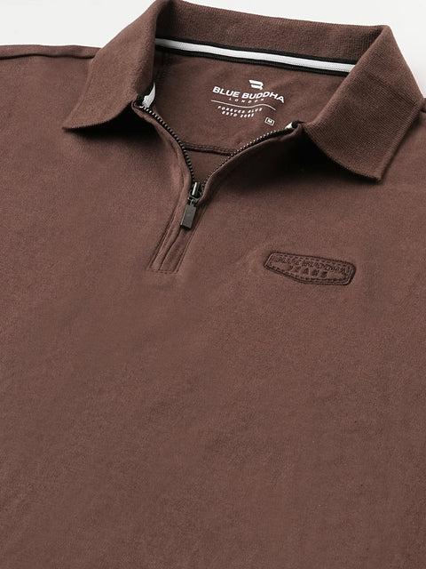 Brown Polo Cotton T-Shirt - T-Shirt - 231231182