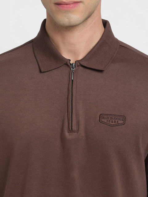Brown Polo Cotton T-Shirt - T-Shirt - 231231182