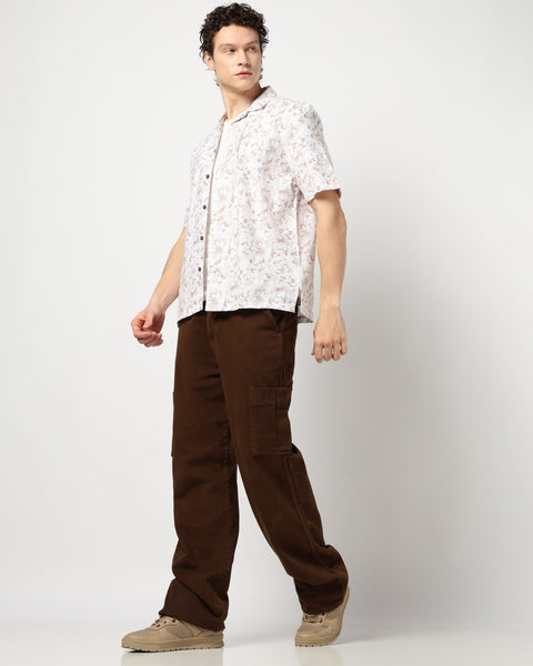 BROWN PRINT RELAX MENS SHIRT-Shirt - 240728437