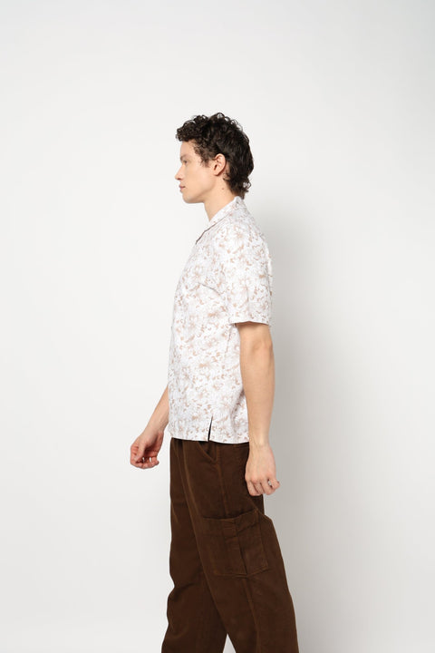 BROWN PRINT RELAX MENS SHIRT-Shirt - 240728437