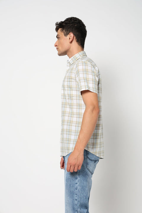 CAYDRIN White Checkered Shirt - Shirt - 250330958