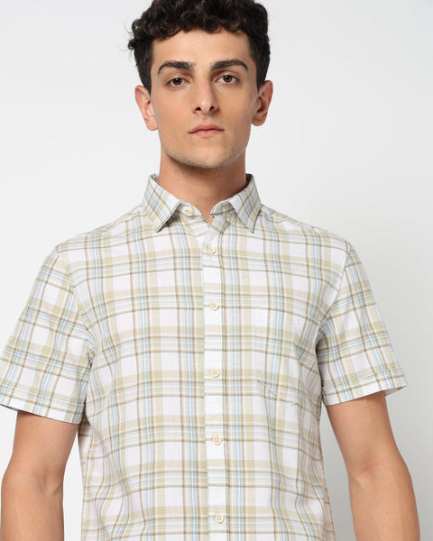 CAYDRIN White Checkered Shirt - Shirt - 250330958