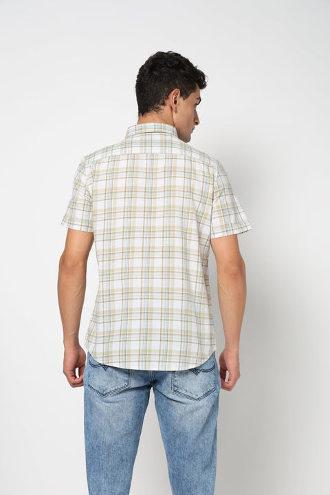 CAYDRIN White Checkered Shirt - Shirt - 250330958