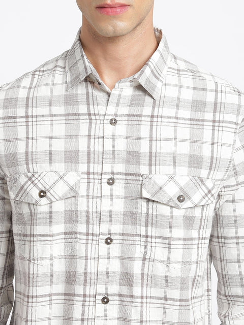 Checks Double Pocket Cotton Shirt - Shirt - 240427660