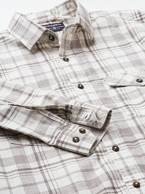 Checks Double Pocket Cotton Shirt - Shirt - 240427660