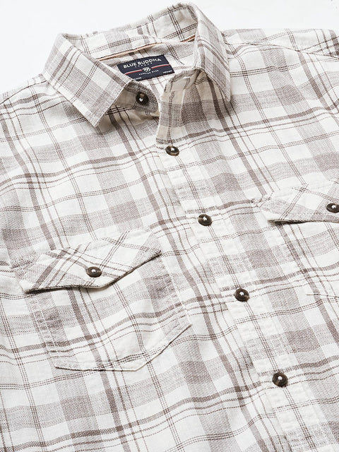 Checks Double Pocket Cotton Shirt - Shirt - 240427660