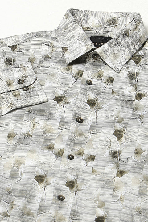 Cream Abstract Printed Shirt - Shirt - 241230127