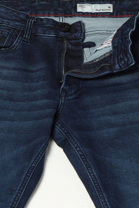 Dark Blue Ankle Fit Denim - jeans - Jeans -