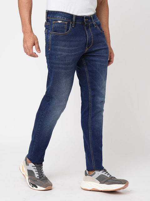 Dark Blue Ankle Fit Jeans - Jeans - 230710552