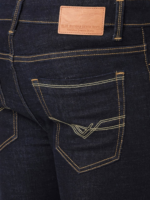 Dark Blue Ankle Fit Jeans - Jeans - 230610466