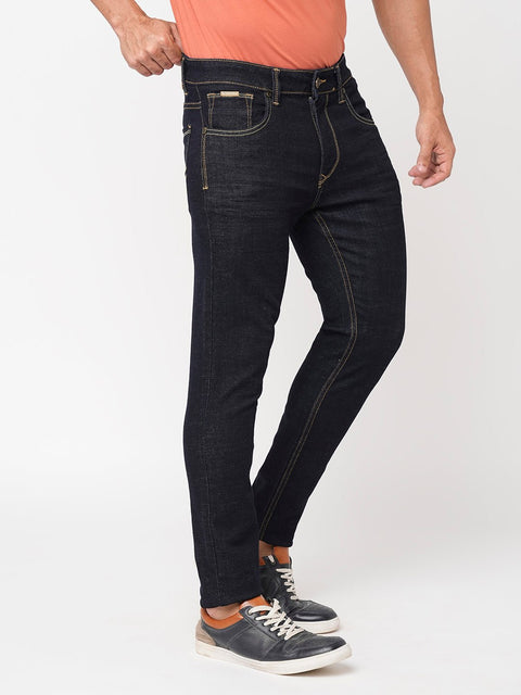 Dark Blue Ankle Fit Jeans - Jeans - 230610466