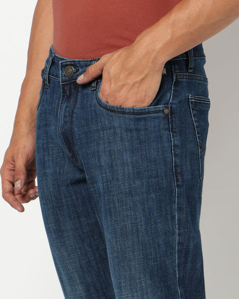 Dark Blue Slim Fit Men's Denim - Jeans - 250610333