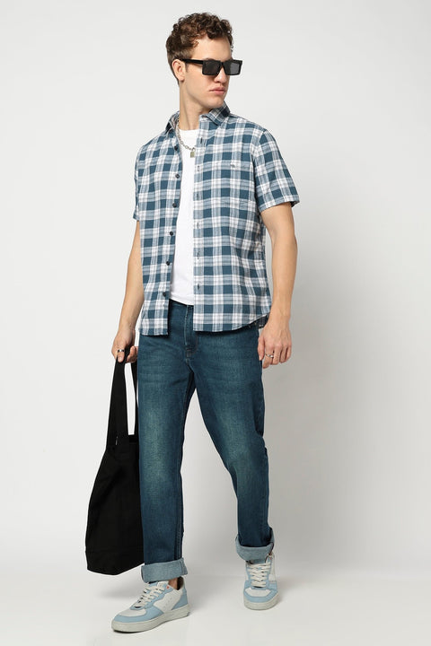 Dark Blue Straight Fit Jeans - Jeans - 250410145