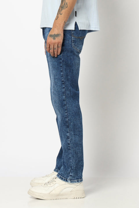 DARK BLUE STRAIGHT FIT JEANS - Jeans - 250410105