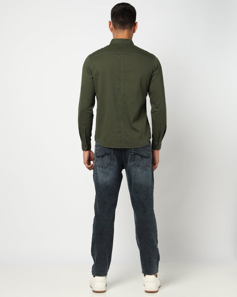 Dark Olive Utility Double Pocket Shirt - Shirts - 241229984