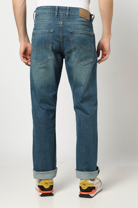 Dark Tinted Blue Straight Fit Jeans - Jeans - 250510190