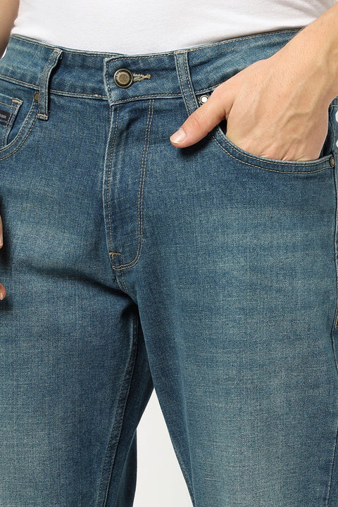 Dark Tinted Blue Straight Fit Jeans - Jeans - 250510190
