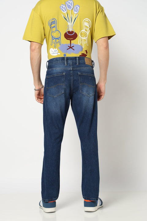 Deep Blue Relaxed Jeans - Jeans - 250410093