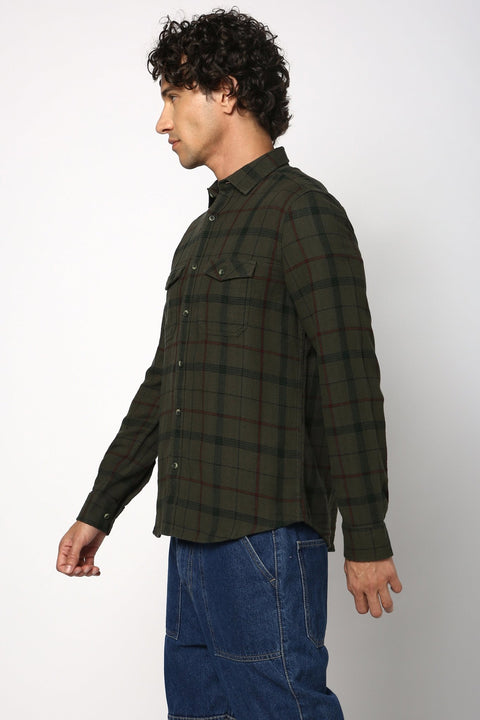 Double Pocket Checks Shirt - Shirt - 2412302394