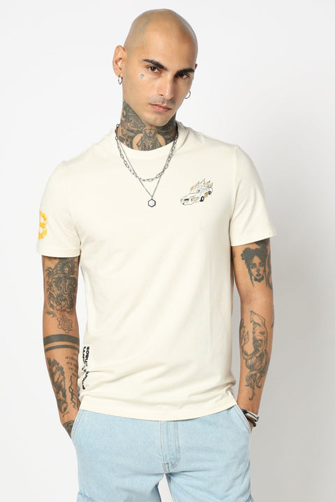 ECRU GRAPHIC PRINTED TEE - T Shirt - 2503301164