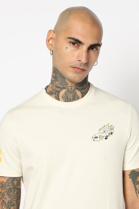 ECRU GRAPHIC PRINTED TEE - T Shirt - 2503301164