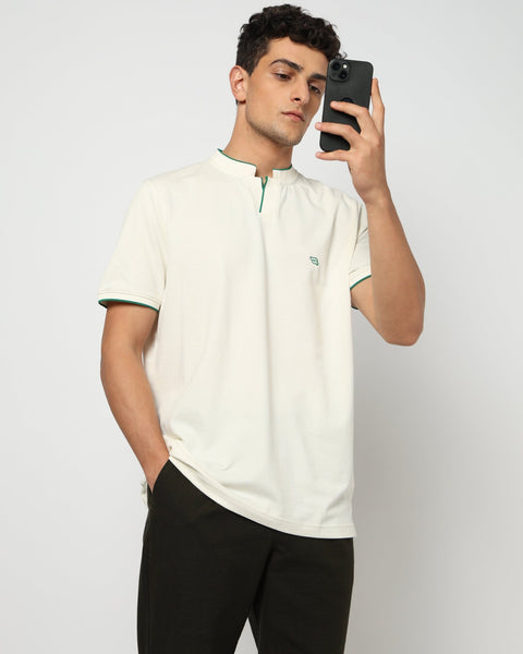 ELION Band Collar T Shirt - T-Shirt - 2411301036