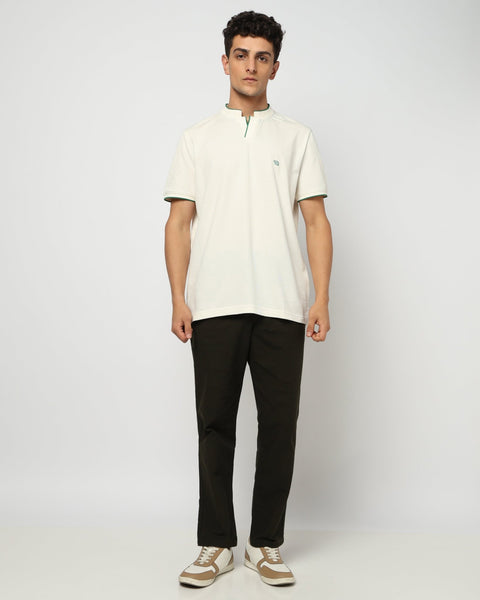 ELION Band Collar T Shirt - T-Shirt - 2411301036