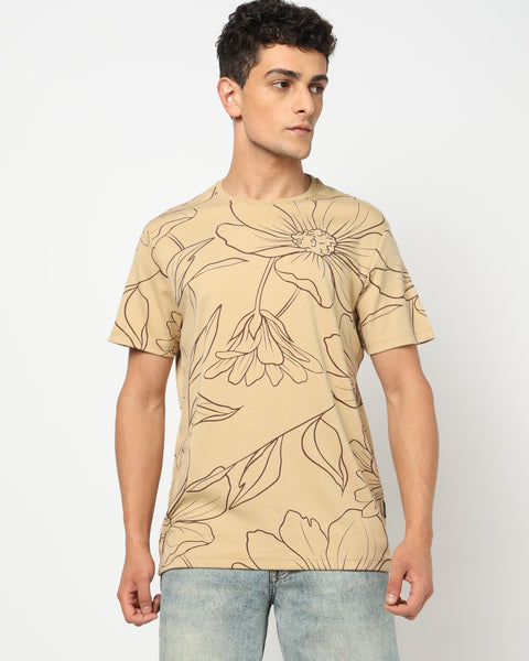 ELION Floral Printed T-Shirt - T-Shirt - 2411300946