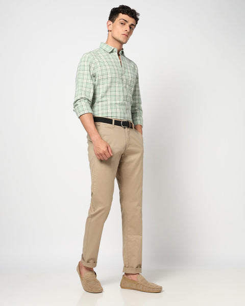 ENLOR Khakhi Tapered Trouser - Trousers - 240340079