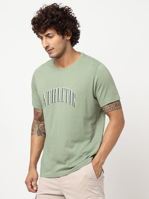 Green Printed Cotton T-shirt - T-Shirt - 230300205