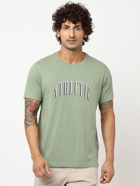 Green Printed Cotton T-shirt - T-Shirt - 230300205