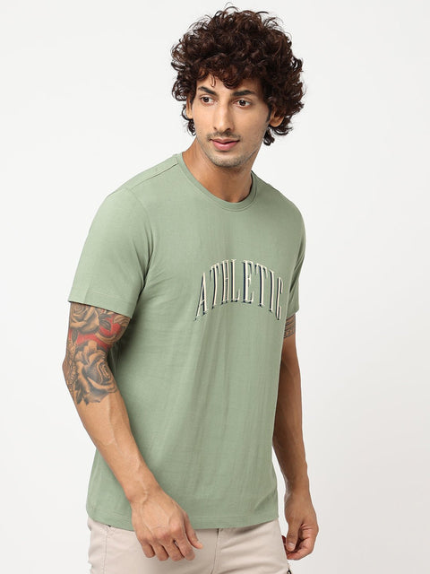 Green Printed Cotton T-shirt - T-Shirt - 230300205