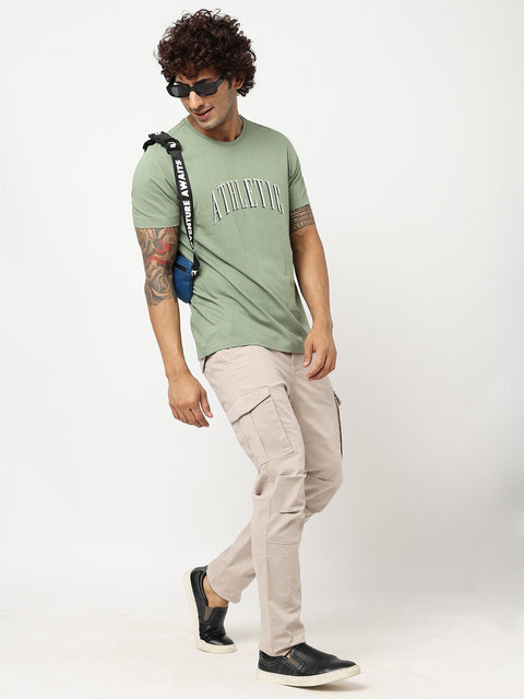 Green Printed Cotton T-shirt - T-Shirt - 230300205