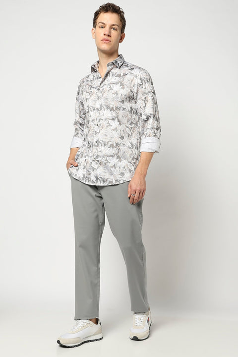 Grey Abstract Printed Shirt - Shirt - 241230077