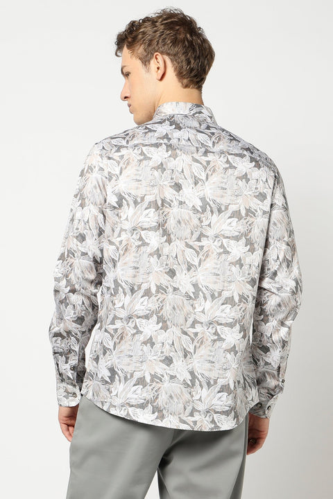 Grey Abstract Printed Shirt - Shirt - 241230077