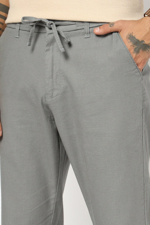 GREY PLAIN TRAVELLER FIT TROUSER - Trousers - 250740820